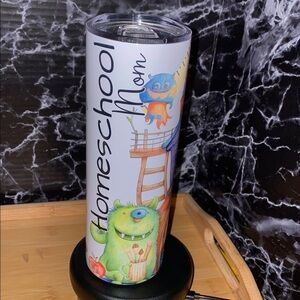 Homeschool Mom Tumbler - White